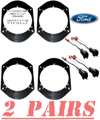 METRA 5"x7" 6x8" to 6.5" speaker adapter Plate Mounting Adapters Brackets Harness