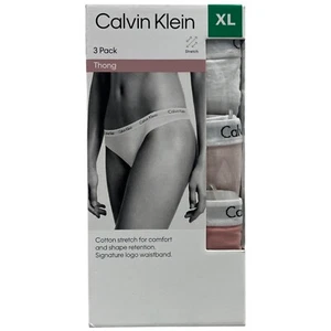 Calvin Klein Women's Cotton Thong Underwear 3 Pack (Size XL) - Picture 1 of 1