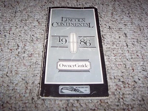 1986 Lincoln Continental Factory Original Owner's Owner User Manual Book xz - Picture 1 of 1