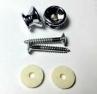 2 High Quality Vintage Style Strap Button Chrome for Guitar Bass