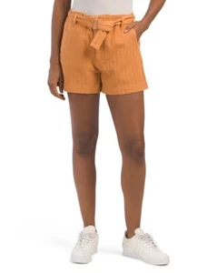 Kut from the Kloth NWT Women's Burnt Orange JUSTINE Belted Shorts, Size 6 - Picture 1 of 6