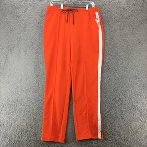 Hunter Sweatpants Mens Large Orange Elastic Waist Drawstring Button Detail NEW - Picture 1 of 15