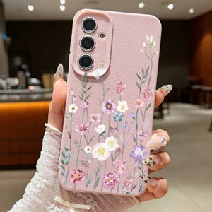 Phone Case For Samsung S25 Ultra S24 FE S23 S22 Plus A16 A56 Flowers Soft Cover - Picture 1 of 17