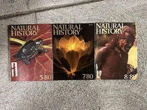 3 Vintage Natural History Magazine Lot May July August 1980 Issues - Picture 1 of 1