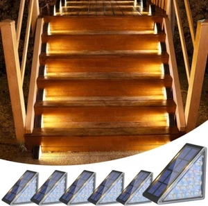 Step Lights Corner Solar for Outside, Solar Stair Lights Outdoor Waterproof IP67 - Picture 1 of 13