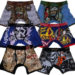 Ropa interior corta boxer con estampado gráfico para tatuaje Ed Hardy para hombre - Imagen 1 de 36