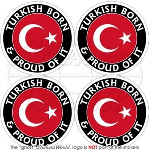TÜRKEI Türkische Geboren & Stolz TURKIYE Auto Aufkleber, Vinyl Sticker 50mm x4 - Bild 1 von 1