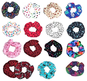 Hair Scrunchie Tie Ponytail Holder Dog Cat Paw Print Fabric Scrunchies by Sherry - Picture 1 of 47