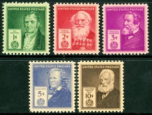 USA 1940 Famous American Inventors Sc #889-893 Complete Set MNH P244 - Bild 1 von 6