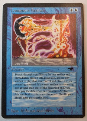 MTG - Transmute Artifact - RARE, Sorcery, MINT, Vintage, Antiquities - 0014 - Image 1 of 2
