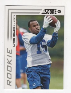 2012 PANINI SCORE GLOSSY FOOTBALL ROOKIE LaVON BRAZILL INDIANAPOLIS COLTS #395 - Picture 1 of 5