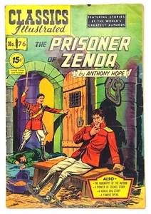 CLASSICS ILLUSTRATED #76 THE PRISONER OF ZENDA 1ST ED HRN 75 COMIC OCT/1950 - Picture 1 of 3