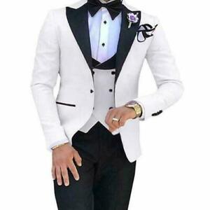 2022 Men's 3-pcs Groom Wedding Suit (jacket + Pants + Vest) four seasons New 6XL
