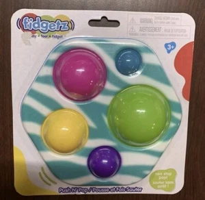 Brand New!! 2022 JUST PLAY FIDGETZ PUSH N POP TOY Ages 3+ Multicolor Fidget Toy - Picture 1 of 2