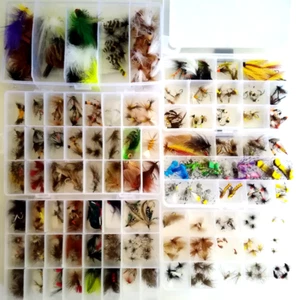 Lotto 50 Mosche Artificiali Fly Fishing Assortite Mista Pesca Mosca Job Lot Mix - Imagen 1 de 7