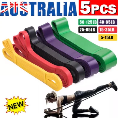 4PCS Heavy Duty Resistance Bands Gym Yoga Loop Strength Exercise Fitness Workout - image 1 of 4