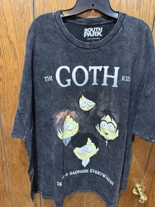 BNWOT SOUTH PARK GOTH KIDS T-SHIRT XL 2XL ADULT CARTOON - Picture 1 of 3