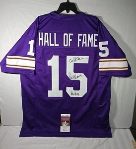Minnesota Vikings Auto Jersey HOF, Krause, Eller, Yary Custom  JSA - Picture 1 of 11