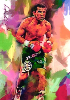 Julio Cesar Chavez 2019 Authentic Artist Signed Giclee Print Card 35 of 50 - Image 1 of 4