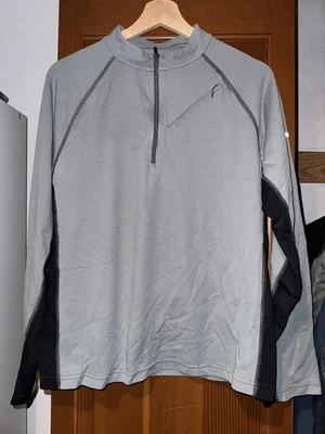 Marmot Quarter拉链灰色/黑色长袖活动服男式中号 — 第 1/3 张图片