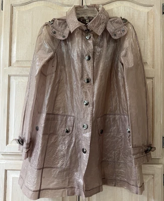 Impermeable Burberry Rosa Taupe con Capucha EE. UU. Talla 4 LEER DESCRIPCIÓN PARA DEFECTOS Foto 1 de 4