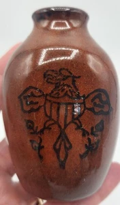 Breininger Redware Pottery Bulbous Flask Patriotic POSA State Pres. RARE 1990's - Picture 1 of 12