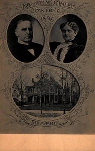 El presidente William McKinley y su esposa Ida Saxton McKinley. Tarjeta postal - Imagen 1 de 5