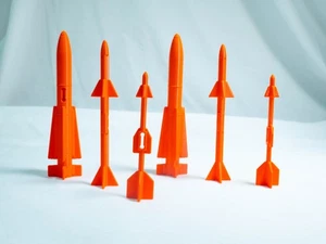 Juego de 6 misiles de repuesto impresos en 3D para Gi Joe Night Boomer 1989 - Imagen 1 de 17