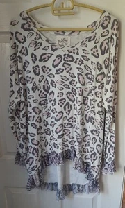 A Postcard From Brighton Size 1 Rose Pink Grey Ivory Lagenlook Tunic Top - Picture 1 of 7