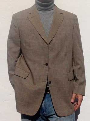 Burberry London Men's Prince Of Wales Print Jacket Size 44 UK Vintage RRP £750 - Image 1 of 4