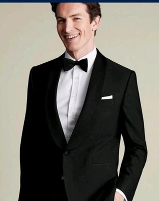 Chaqueta Esmoquin Charles Tyrwhitt Chal Solapa - Negra Talla-42R Foto 1 de 4