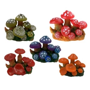 Colorful False Mushroom Ornament Set Aquarium Underwater Artificial Plant - Picture 1 of 19