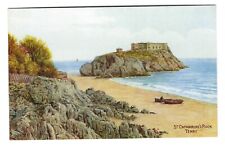 A R Quinton Wales card; Salmon 3769. St Catherine's Rock Tenby, pristine