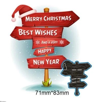 Cartello metallo taglio fustelle carta scrapbooking stencil carta modello album artigianale