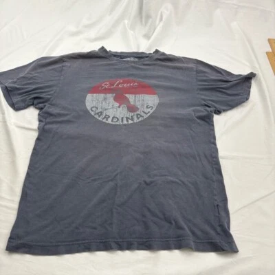 Men's M Red Jacket St Louis Cardinals MLB Baseball T-Shirt Grey Graphic Cotton - Image 1 of 4