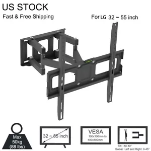 Soporte de pared inclinable giratorio para TV de movimiento completo para LG 32 42 43 47 50 55 pulgadas - Imagen 1 de 8