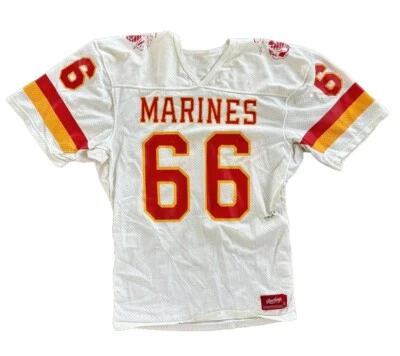 Camiseta de fútbol americano de colección de los Marines de los Estados Unidos USMC NCAA para hombre 42 #66 Rawlings EE. UU.  Foto 1 de 4