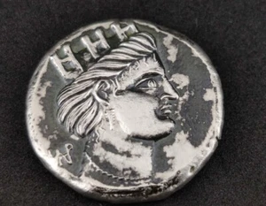 RARE Ancient Greek Tridrachm silver coin. 3rd century BC. - Picture 1 of 12