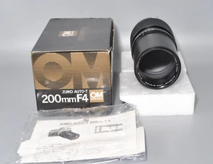 Olympus OM-System ZUIKO Auto-T 200mm F/4 Lens Boxed - Picture 1 of 12