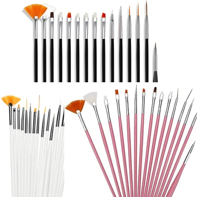 SELLERTREE 15-teiliges UV Gel Nail Art Design Set Punkte Malen Zeichnen Politur Pinsel Stift Werkzeuge