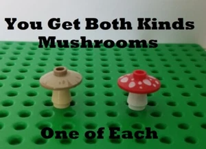 Lego Pilz rot hellbraun Set Minifigur Pflanzen wilder Wald Dschungel Sie bekommen BEIDE - Bild 1 von 1