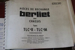 catalogue de pièces de rechange BERLIET 520 CHASSIS TLC 8R TLC 8 M (60 - Foto 1 di 4
