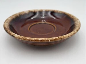 Hull Saucer Beehive 6" Brown Drip Glaze Ridges Ribbed Dinnerware Repalcement USA - Picture 1 of 6