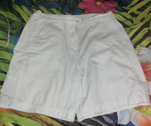Pantalones Cortos Woolrich Vintage Mujer Talla 8 Frente Plano Cintura Lateral Elástica - Imagen 1 de 5
