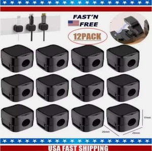 4-12Pcs Magnetic Winder Clip Cord Organizer Lead Management Charger Cable Holder - Bild 1 von 19