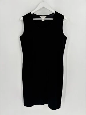 Misook Dress Womens Large Black Sleeveless Pullover Round Neckline Knee Length - Image 1 of 4