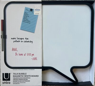 Umbra Speech Talk Bubble Memo Message Board Magnetic White Dry Erase Note New - Image 1 of 2