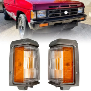 Pair Corner Light for 87-95 Nissan Pathfinder 88-89 D21 Parking Side Marker Lamp - Picture 1 of 6