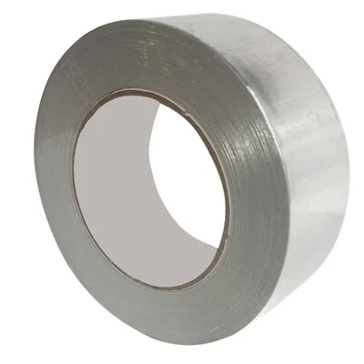 Aluminium Foil Tape Rolls Heat Insulation Exhaust Self Adhesive Duct 48mm x 45m - Image 1 of 4