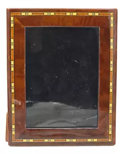 VINTAGE ADDISON ROSS ENGLAND LACQUERED MARQUETRY PHOTO FRAME 7.25"x9.25" - Picture 1 of 14